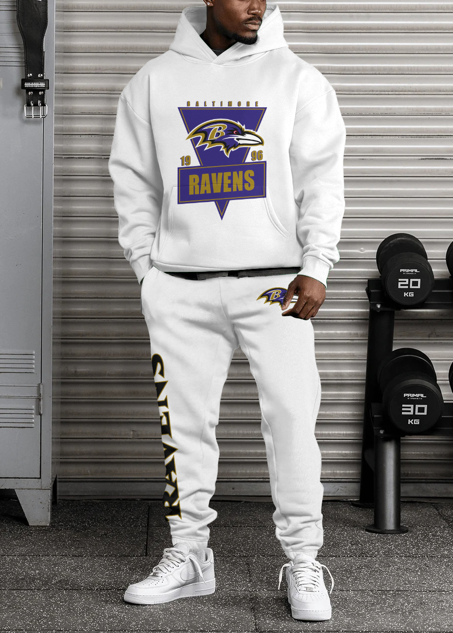 Baltimore Ravens Pullover Hoodie And Sweatpants Set