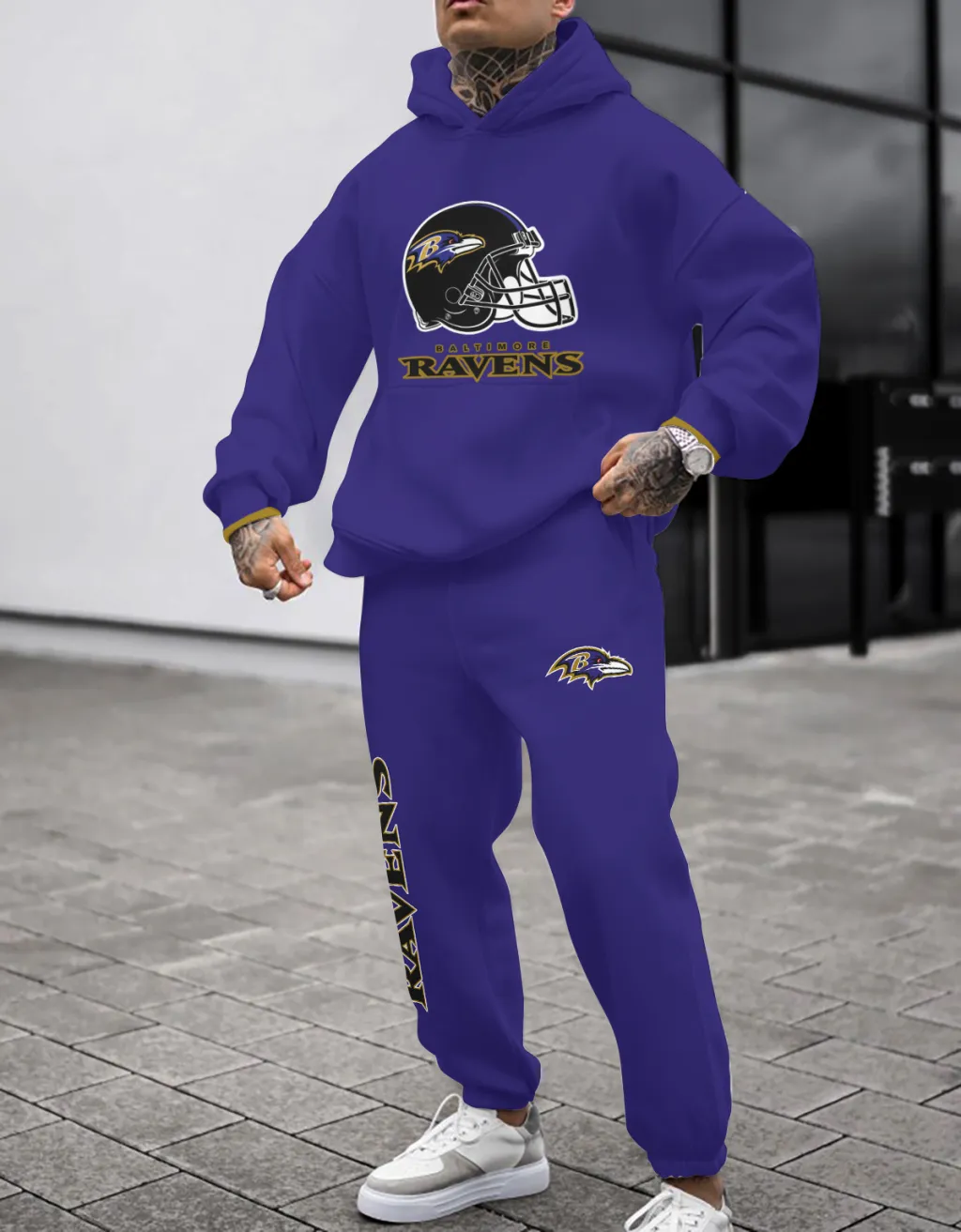 Baltimore Ravens Pullover Hoodie And Sweatpants Set