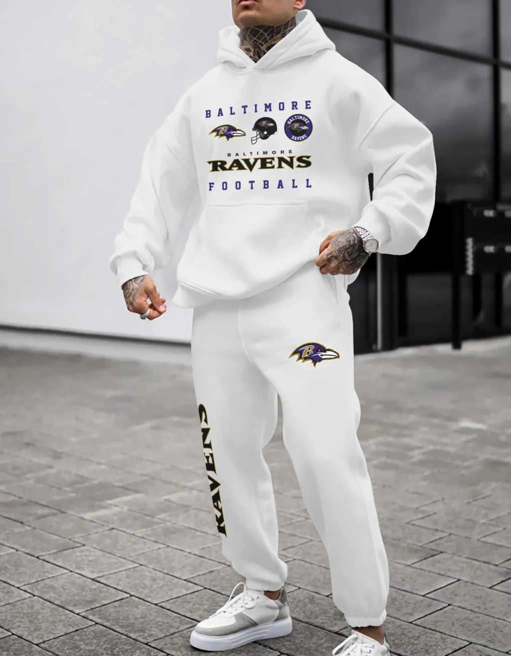 Baltimore Ravens Pullover Hoodie And Sweatpants Set