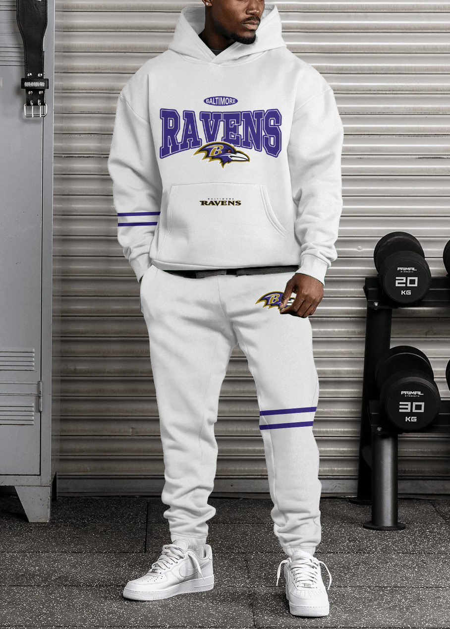 Baltimore Ravens Pullover Hoodie And Sweatpants Set