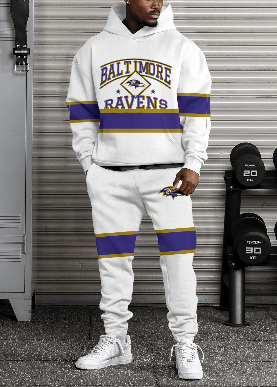 Baltimore Ravens Pullover Hoodie And Sweatpants Set