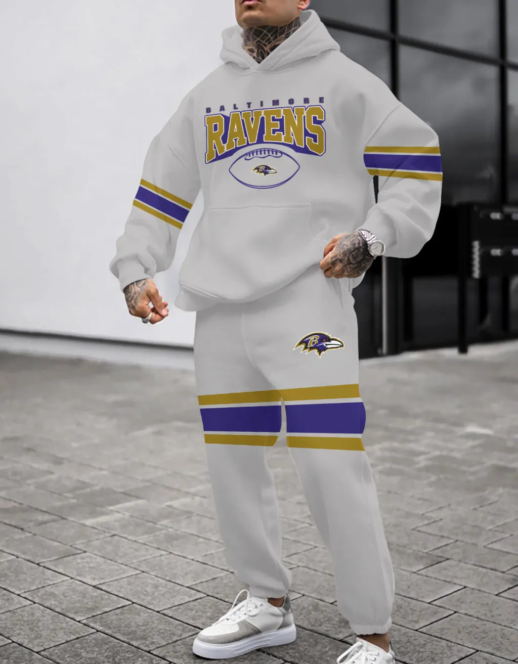 Baltimore Ravens Pullover Hoodie And Sweatpants Set