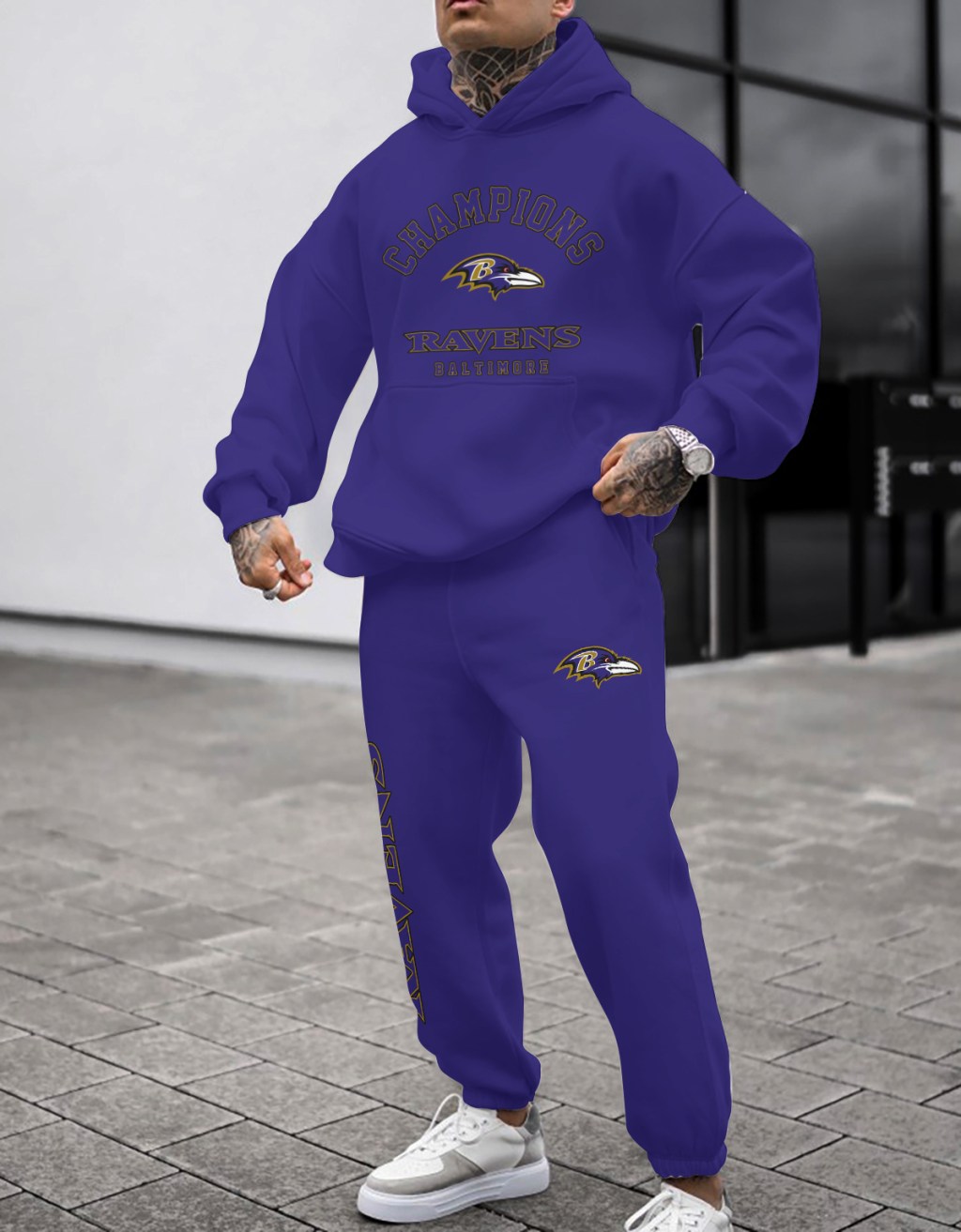 Baltimore Ravens Pullover Hoodie And Sweatpants Set