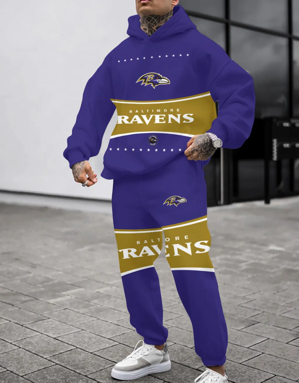 Baltimore Ravens Pullover Hoodie And Sweatpants Set