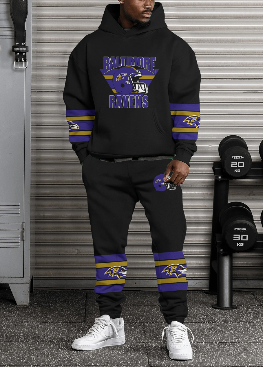 Baltimore Ravens Pullover Hoodie And Sweatpants Set