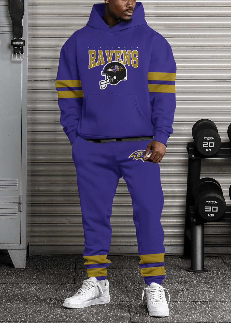 Baltimore Ravens Pullover Hoodie And Sweatpants Set