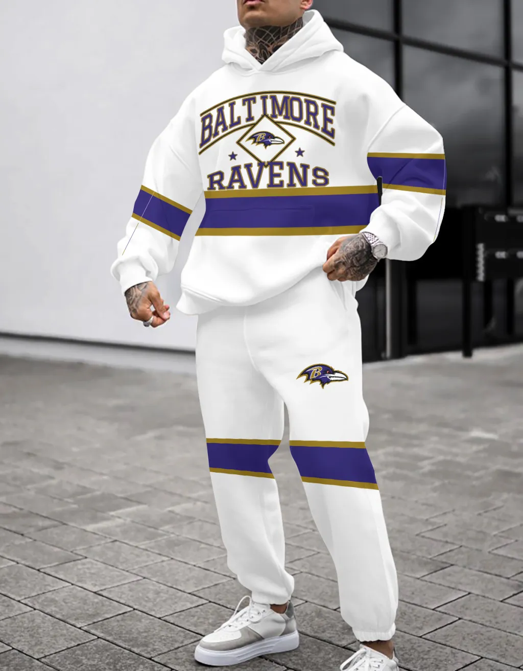 Baltimore Ravens Pullover Hoodie And Sweatpants Set