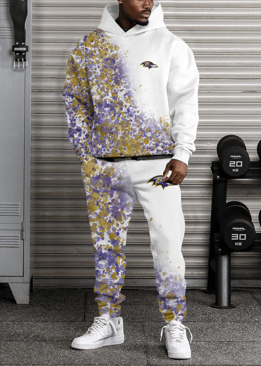 Baltimore Ravens Pullover Hoodie And Sweatpants Set