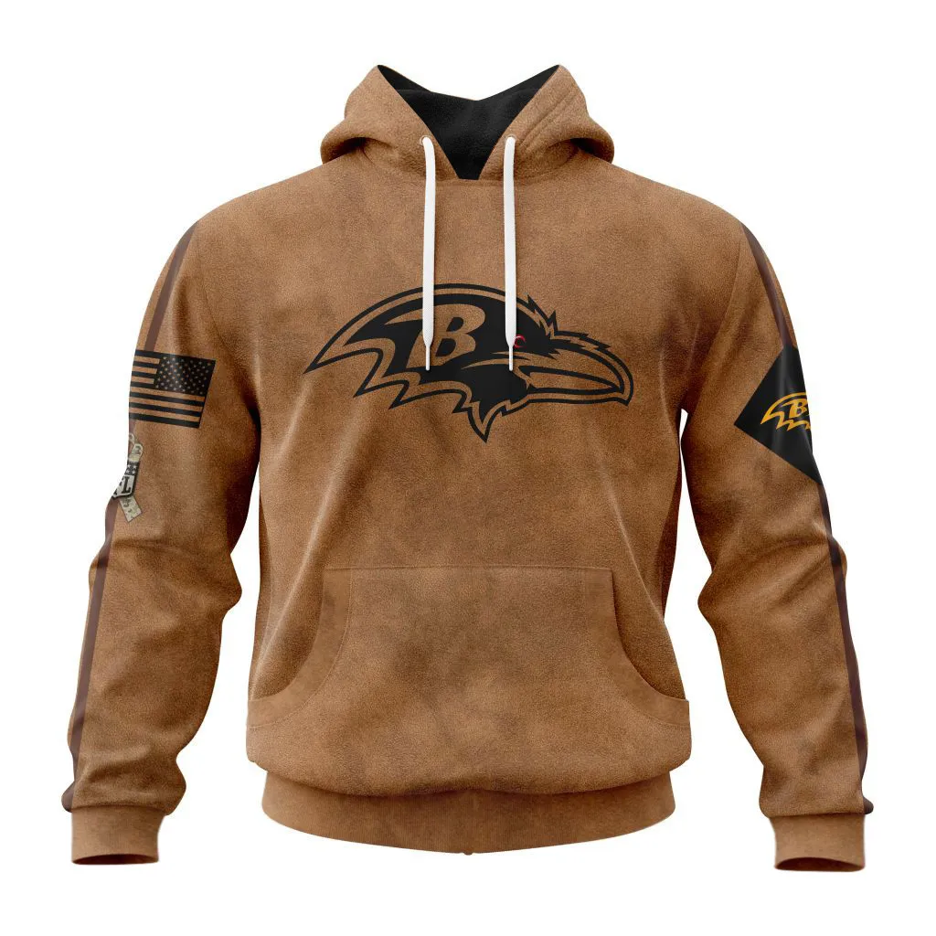 Baltimore Ravens Salute To Service Club Hoodie – Personalized Edition