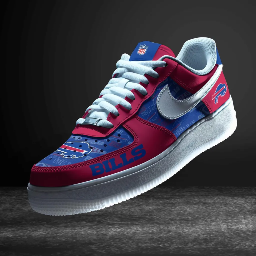 Buffalo Bills Custom Air Force 1 Logo Pattern Sneakers