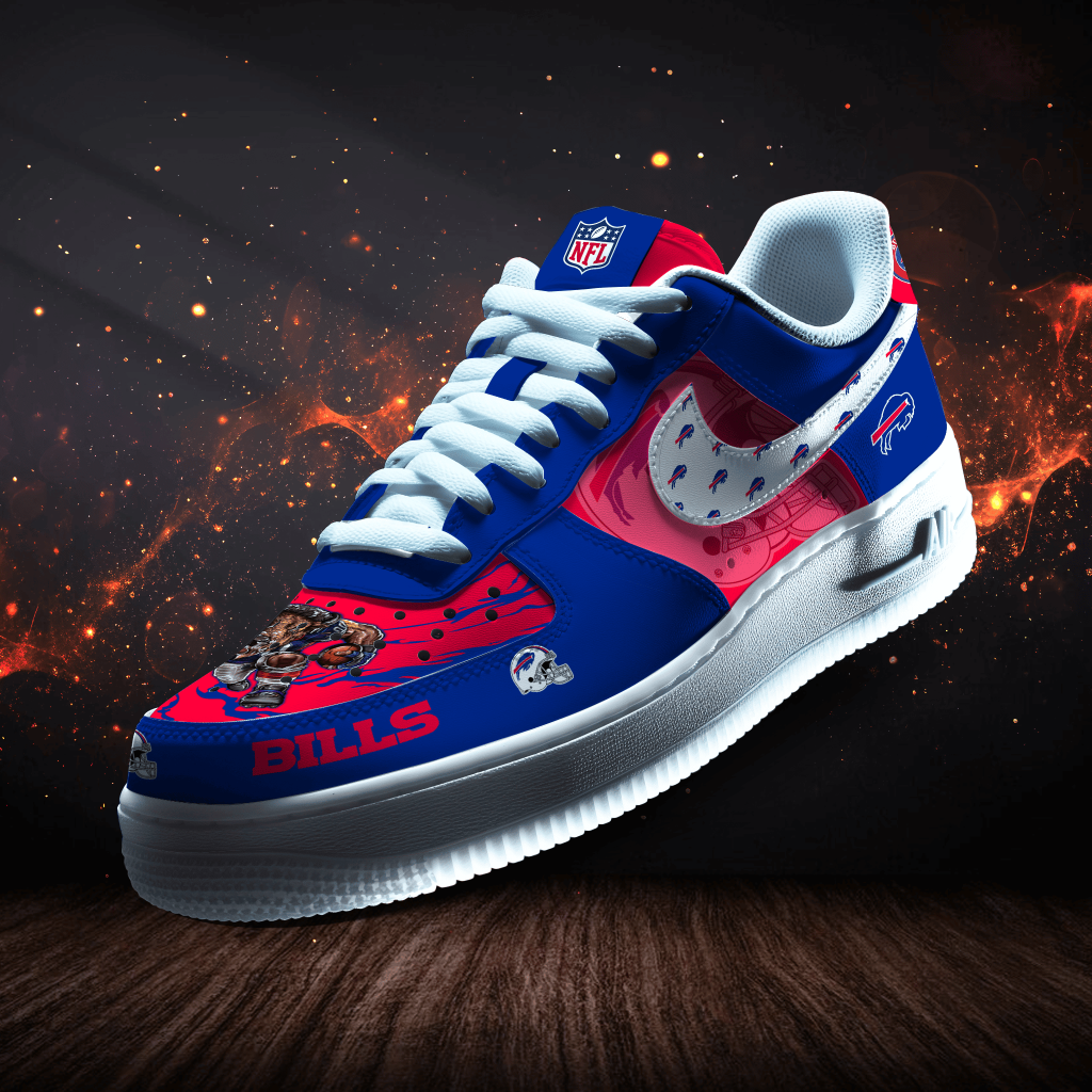 Buffalo Bills Custom Air Force 1 Logo Pattern Sneakers