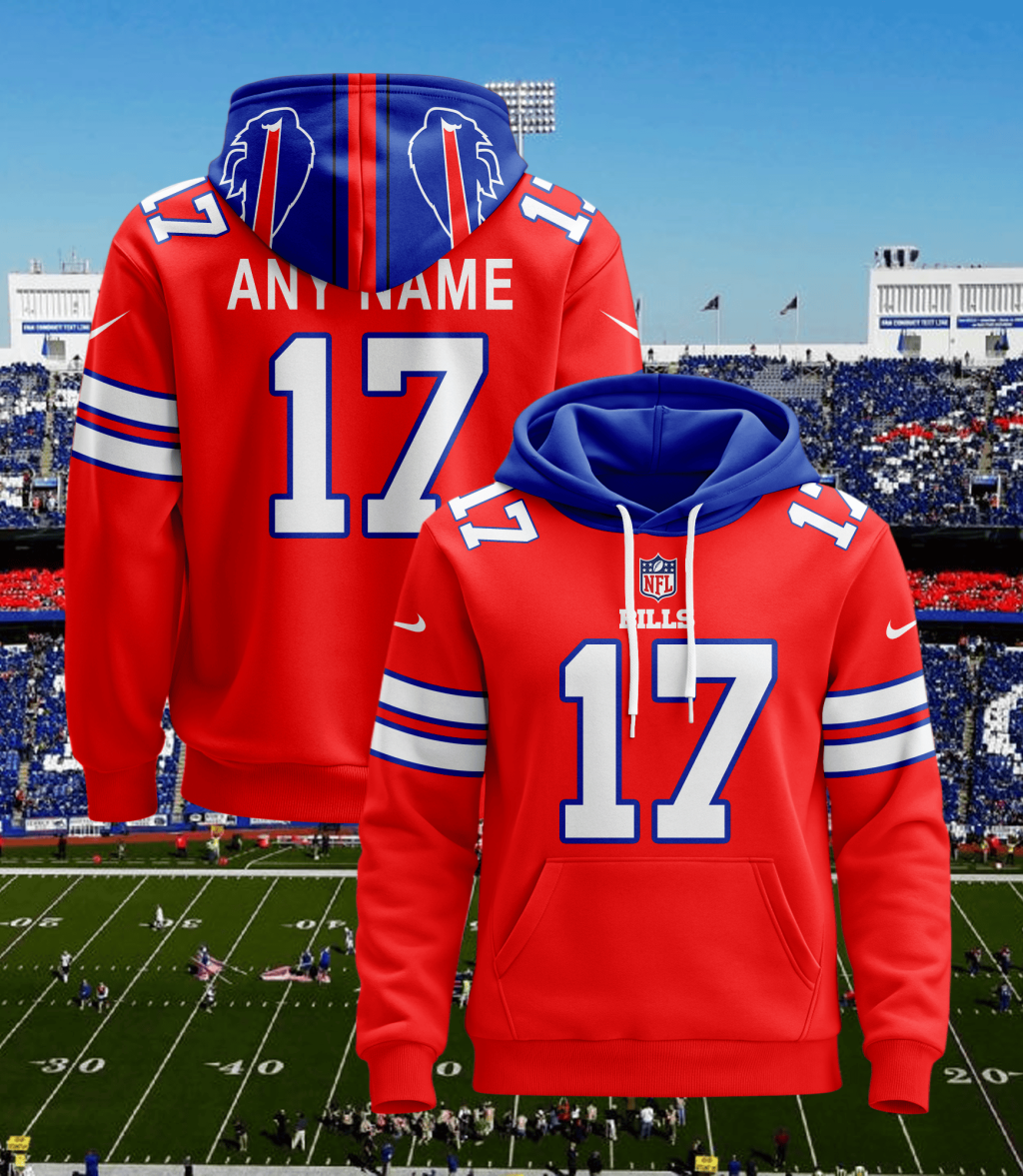 Buffalo Bills Custom Football Hoodie Style Jersey