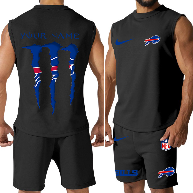 Buffalo Bills Men’s Colorful Combo Jersey Tank Top And Shorts Set