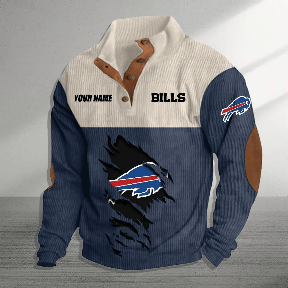 Buffalo Bills Stand Collar Colorful Sweatshirt