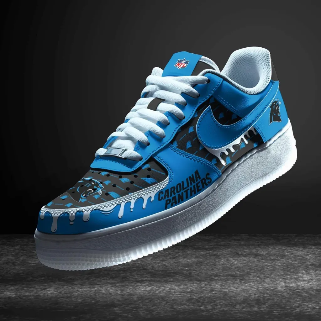 Carolina Panthers Custom Air Force 1 Sneakers