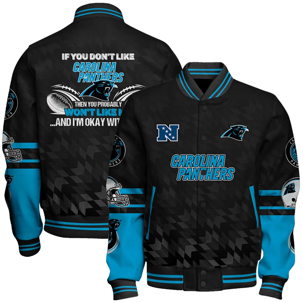 Carolina Panthers Football Unisex Varsity Jacket