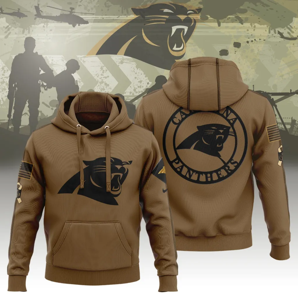 Carolina Panthers Limited Edition Brown Veterans Hoodie