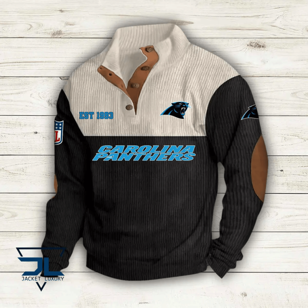 Carolina Panthers Stand Collar Colorful Sweatshirt