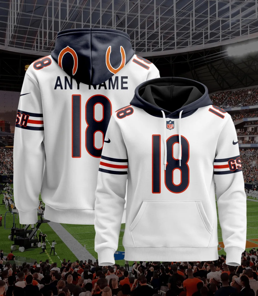 Chicago Bears Custom Football Hoodie Style Jersey