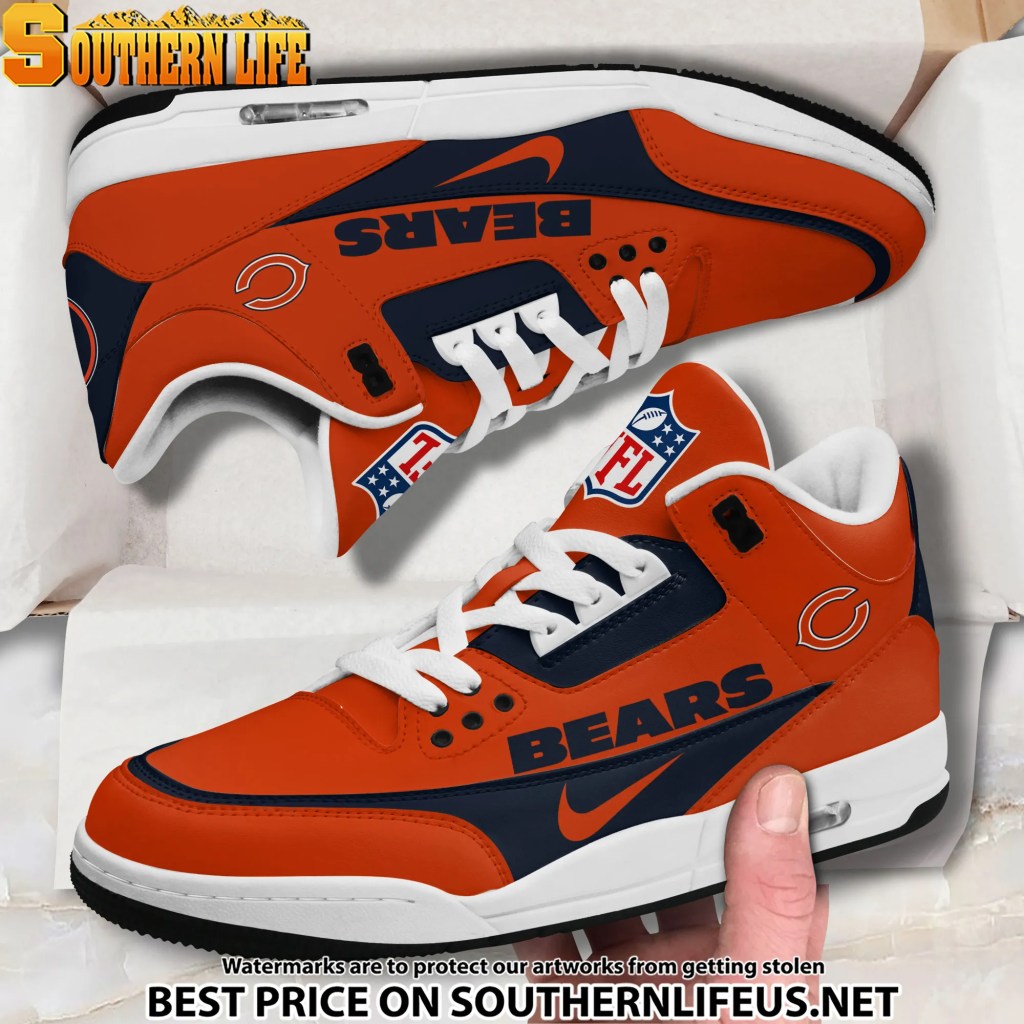 Chicago Bears Jd3 New Sport Football Sneakers