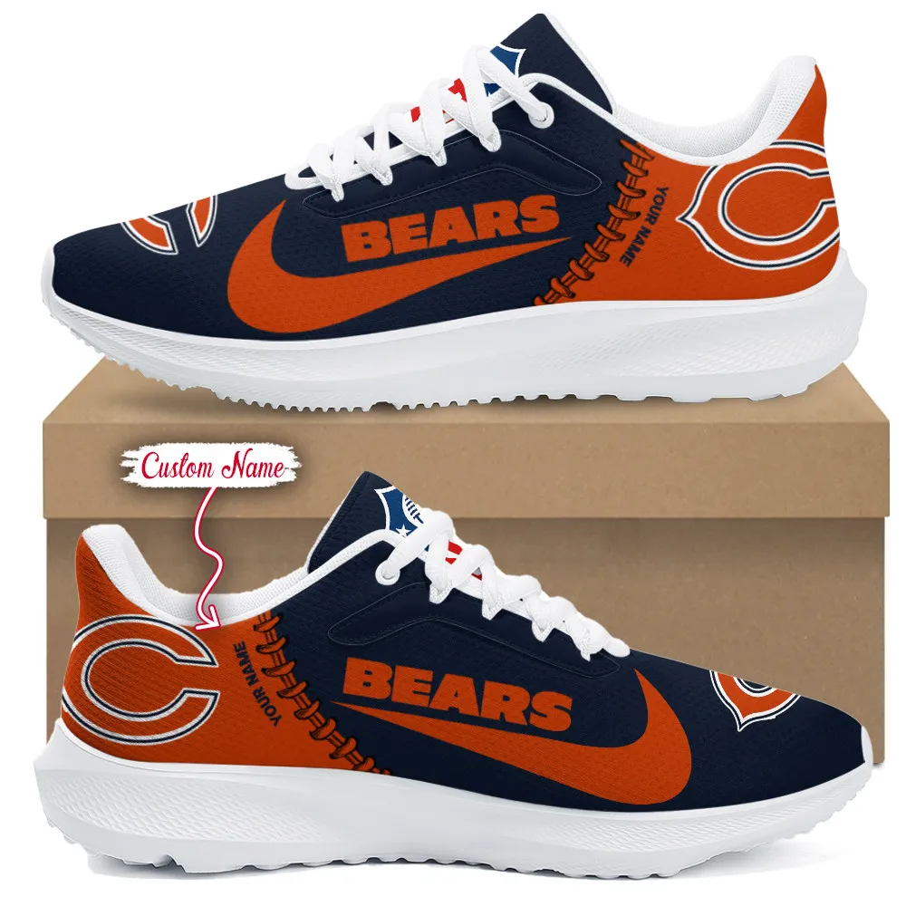 Chicago Bears Lightweight Running Shoes With Patch Decor