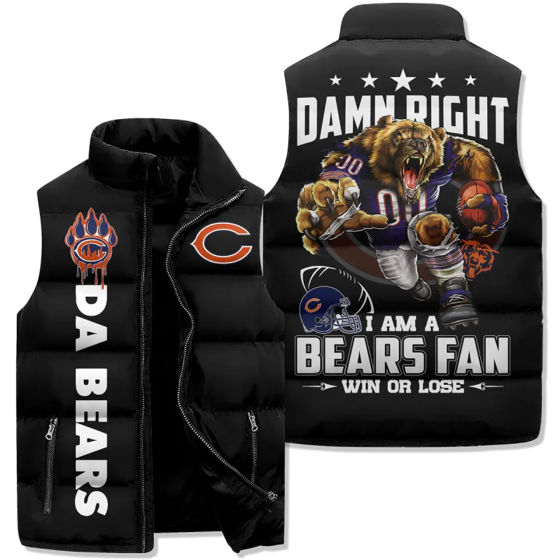 Chicago Bears New Collection Premium Sleeveless Puffer Jacket