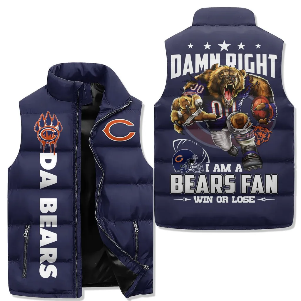 Chicago Bears Premium Sleeveless Puffer Jacket