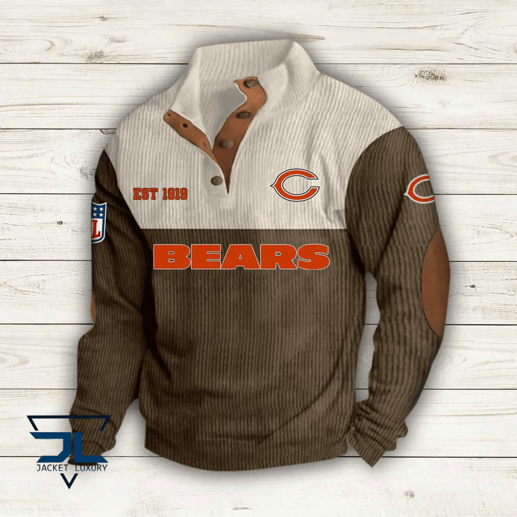 Chicago Bears Stand Collar Sweatshirt – Colorful Design