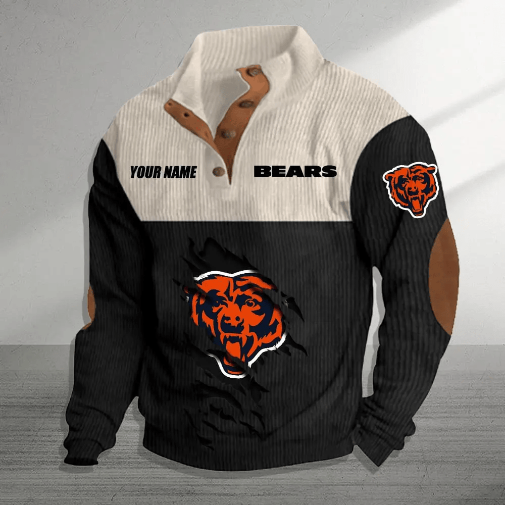 Chicago Bears Stand Collar Sweatshirt – Colorful Design