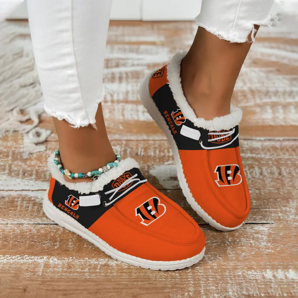 Cincinnati Bengals Fuzzy Dude Winter Shoes For Men And Women