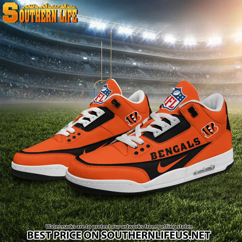 Cincinnati Bengals Jd3 New Sport Football Sneakers