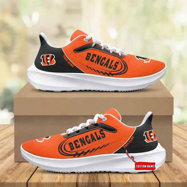 Cincinnati Bengals Lightweight Running Shoes Patch Decor –