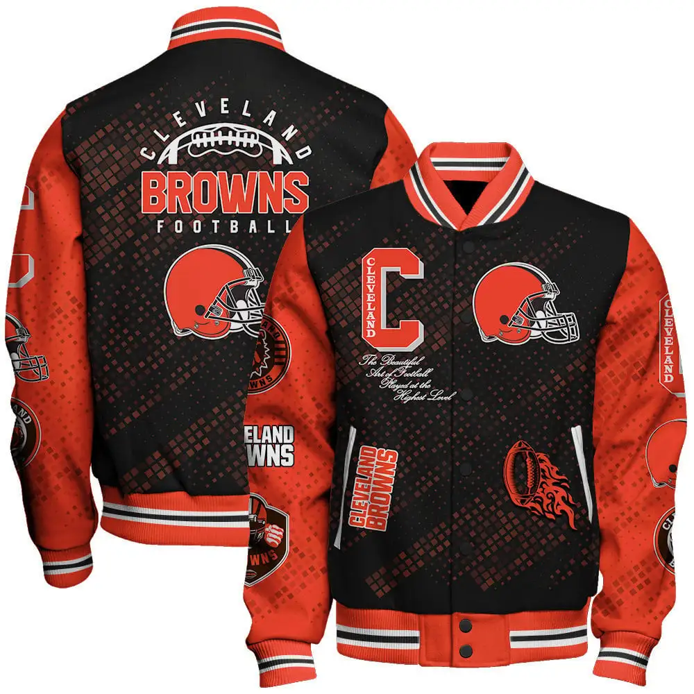 Cleveland Browns Football Unisex Varsity Jacket