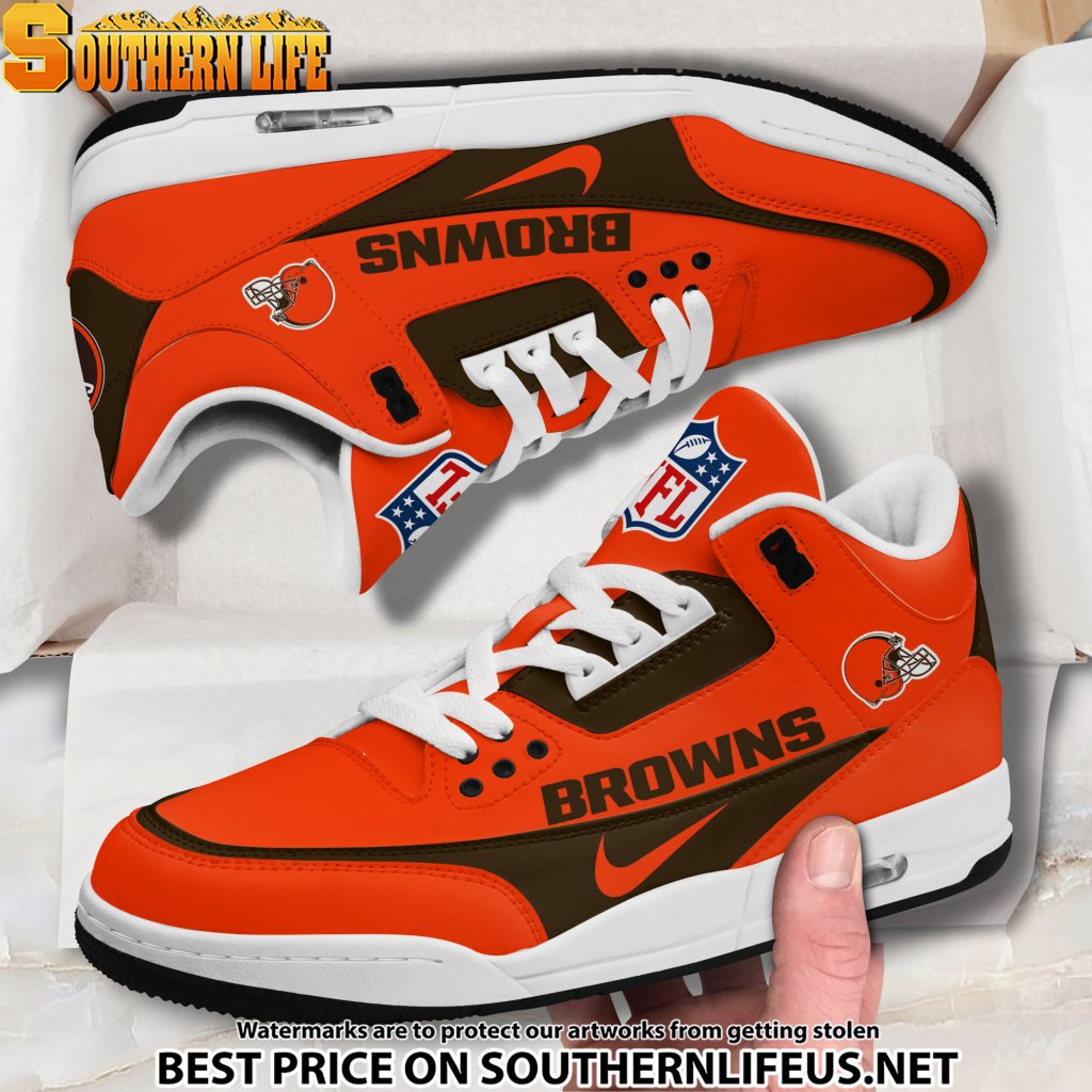 Cleveland Browns Jd3 Football Sneakers – New Sports Shoes For Fans