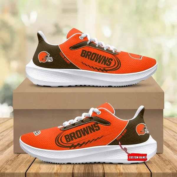 Cleveland Browns Lightweight Running Shoes With Patch Decor