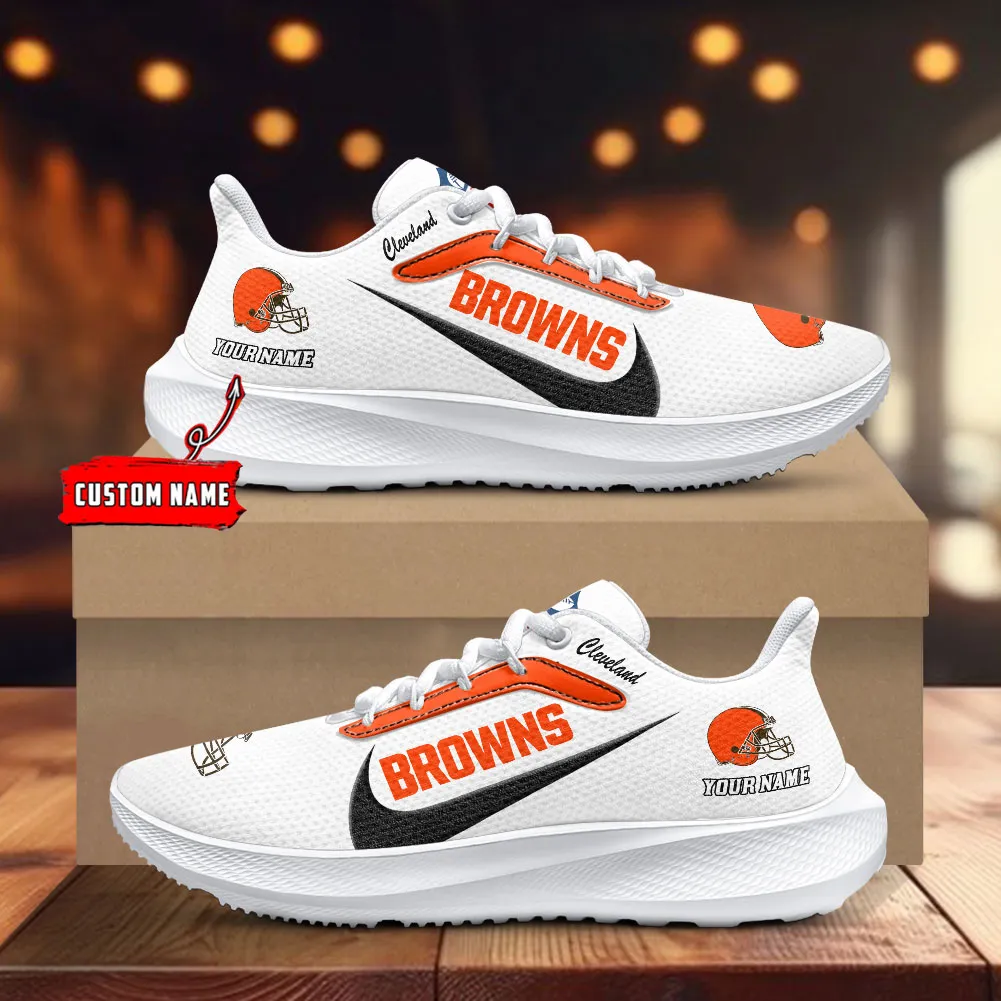 Cleveland Browns Lightweight Running Shoes With Patch Decor