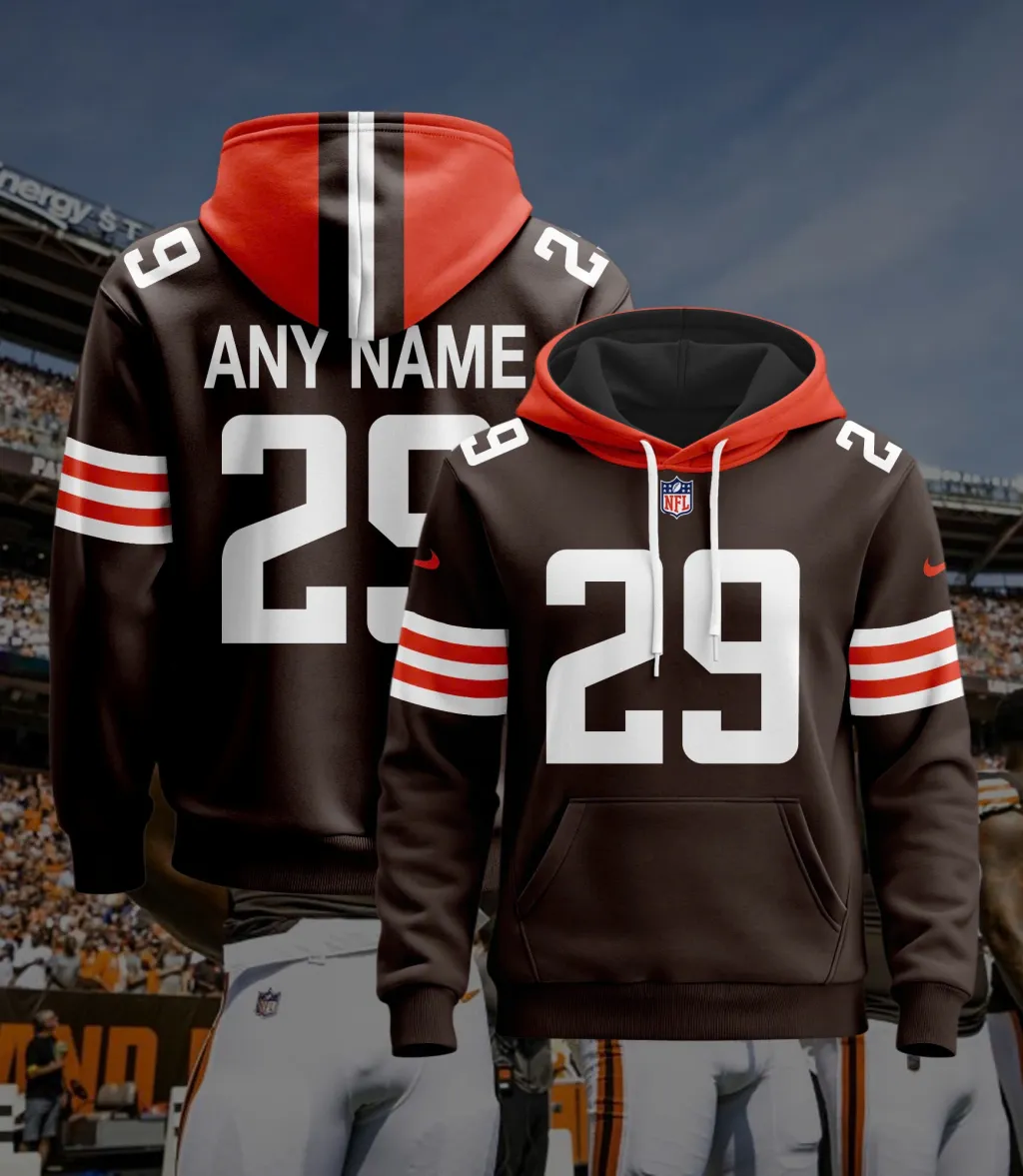 Cleveland Browns Personalized Football Hoodie Style Jersey