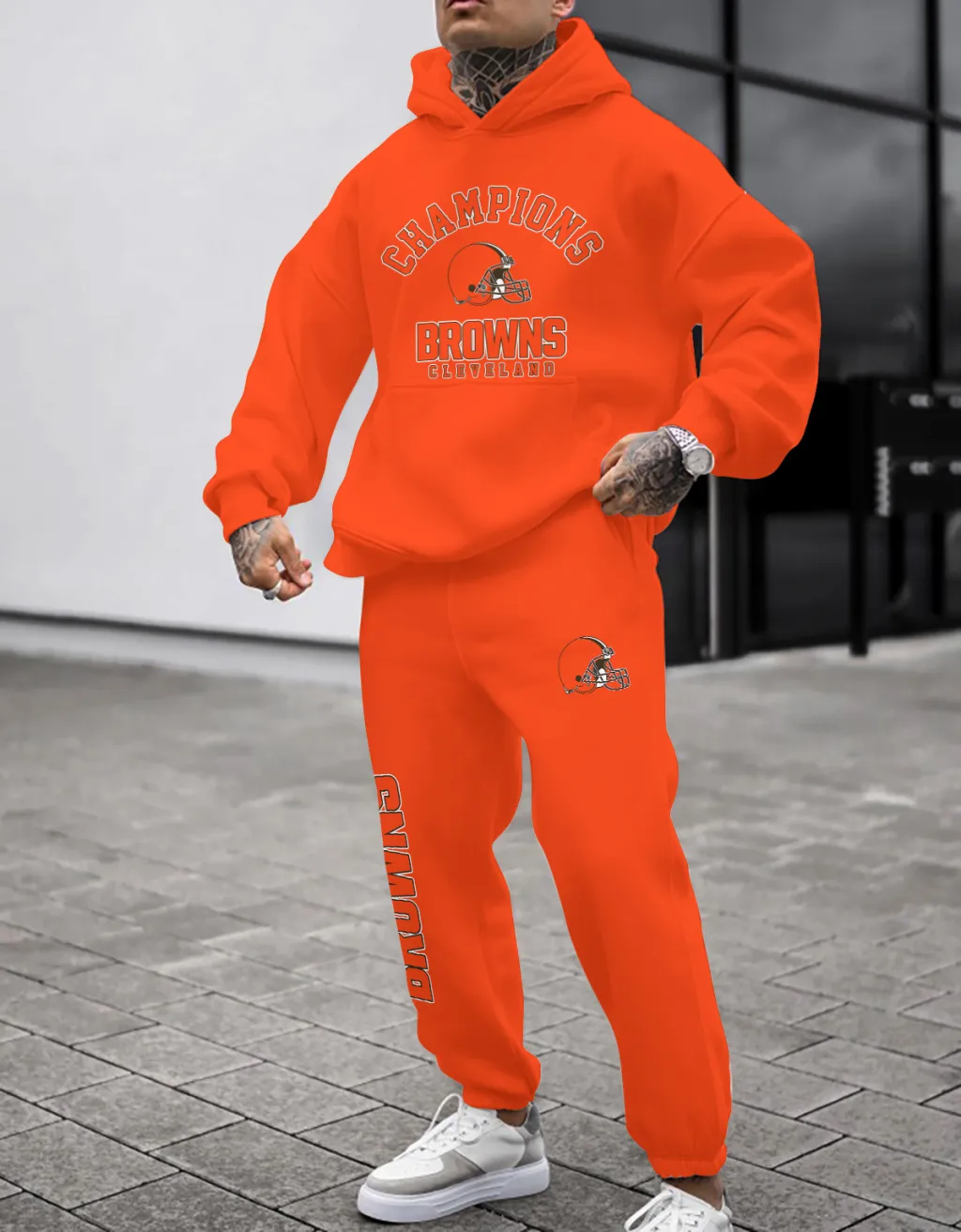 Cleveland Browns Pullover Hoodie And Sweatpants Set