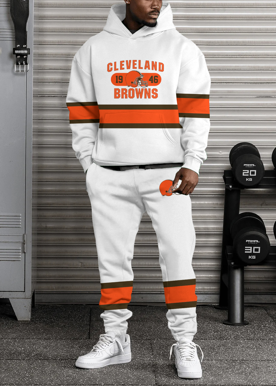 Cleveland Browns Pullover Hoodie And Sweatpants Set