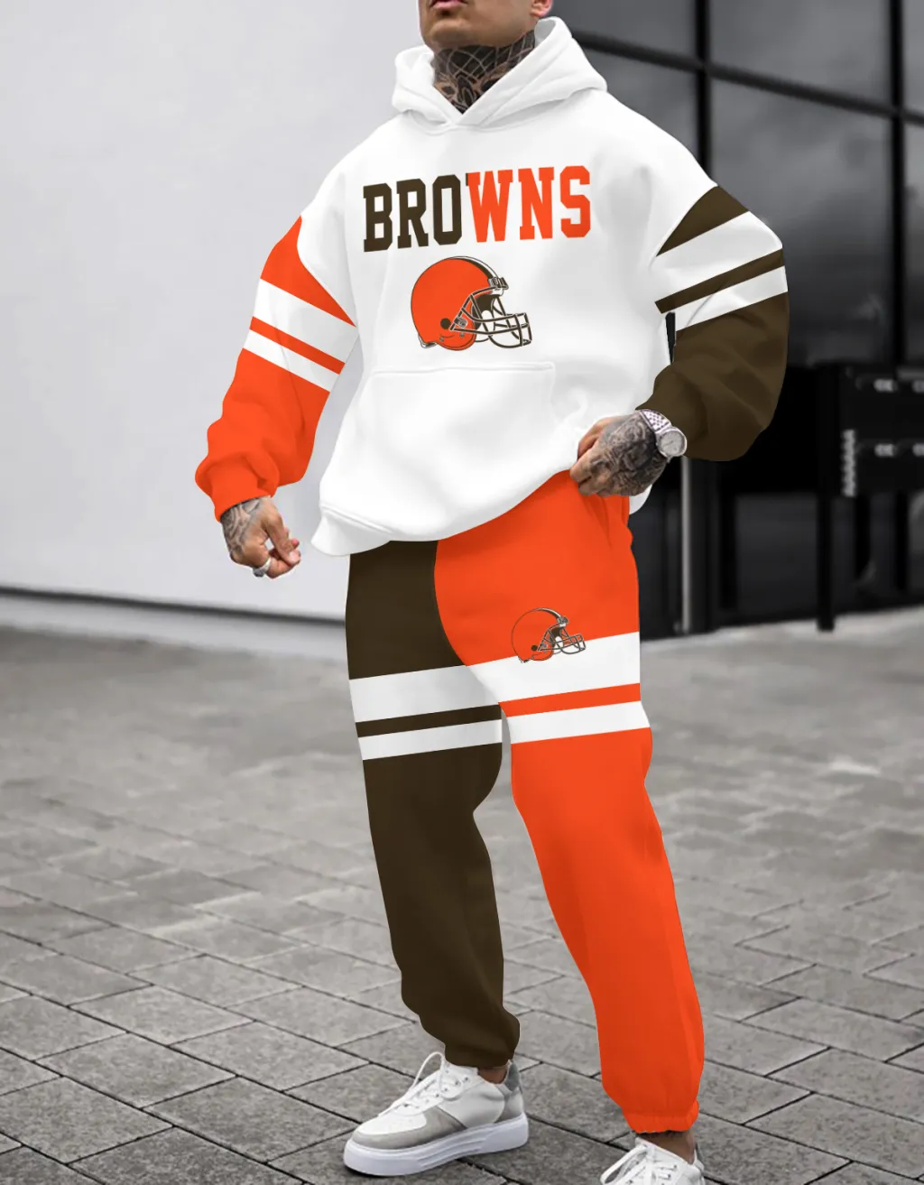 Cleveland Browns Pullover Hoodie And Sweatpants Set