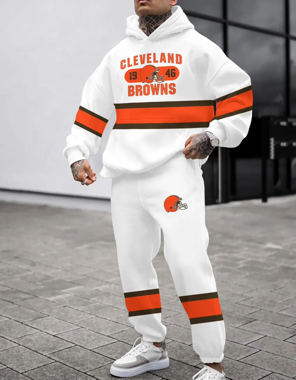 Cleveland Browns Pullover Hoodie And Sweatpants Set