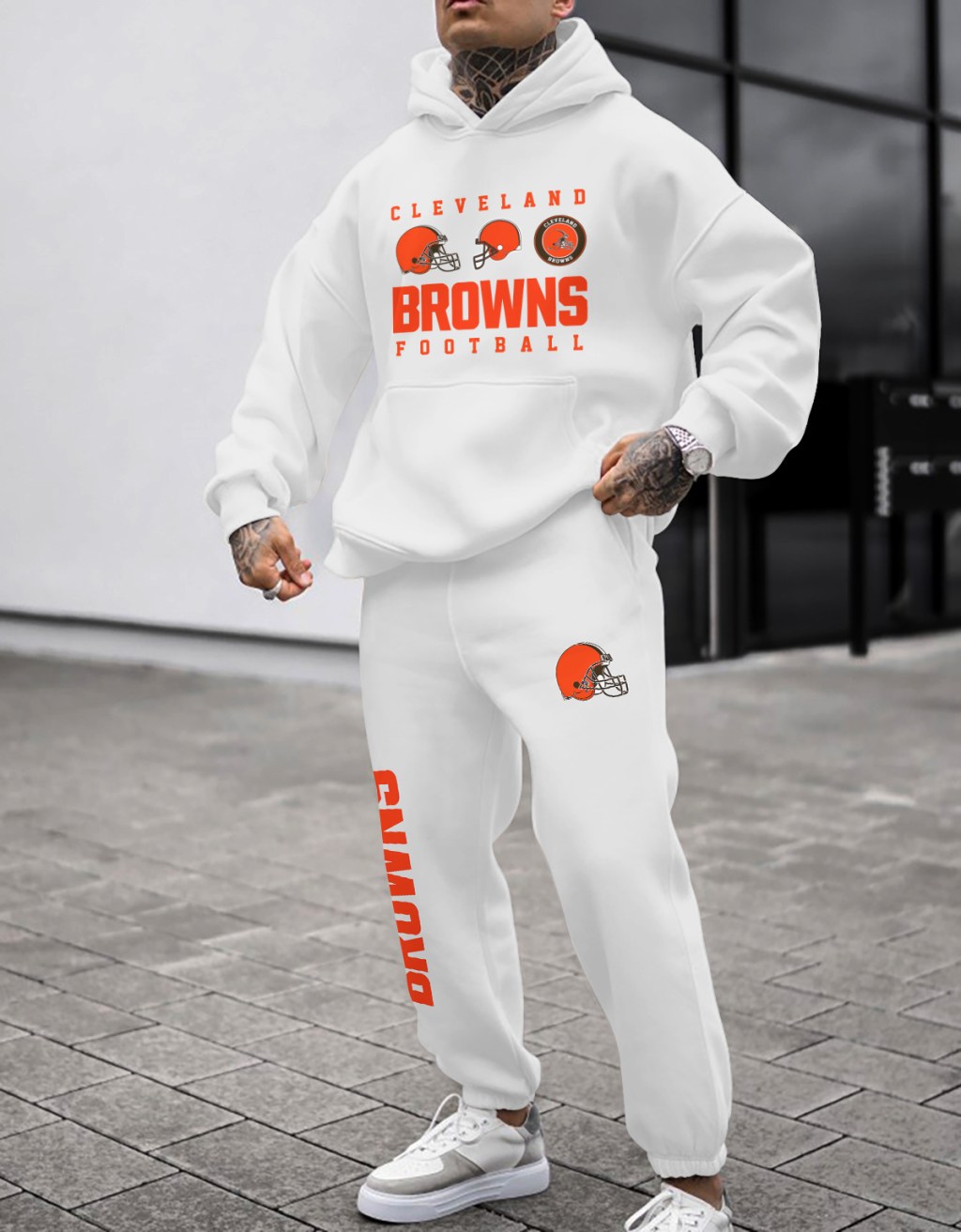 Cleveland Browns Pullover Hoodie And Sweatpants Set