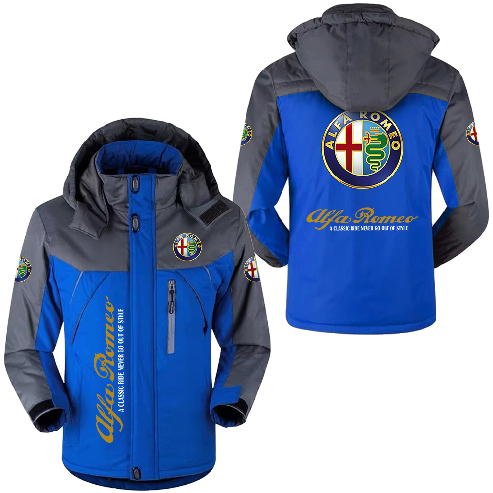 Custom Alfa Romeo Ski Jacket – Hooded Fleece, Name & Logo Options