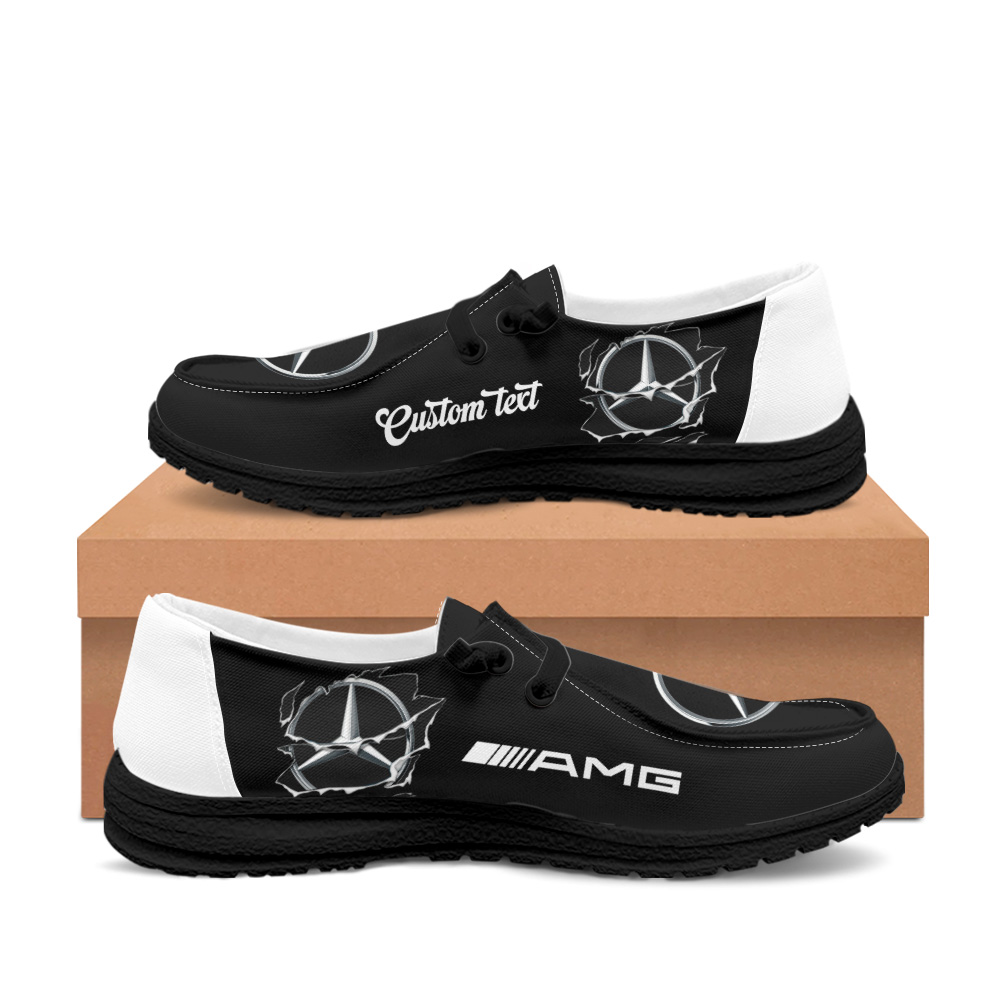 Custom Amg Moccasin Slippers With Personalized Name & Logo Design