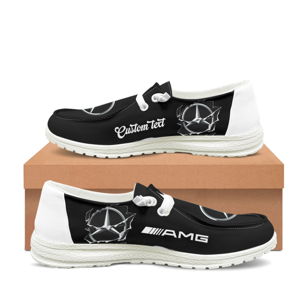 Custom Amg Moccasin Slippers With Personalized Name & Logo Design