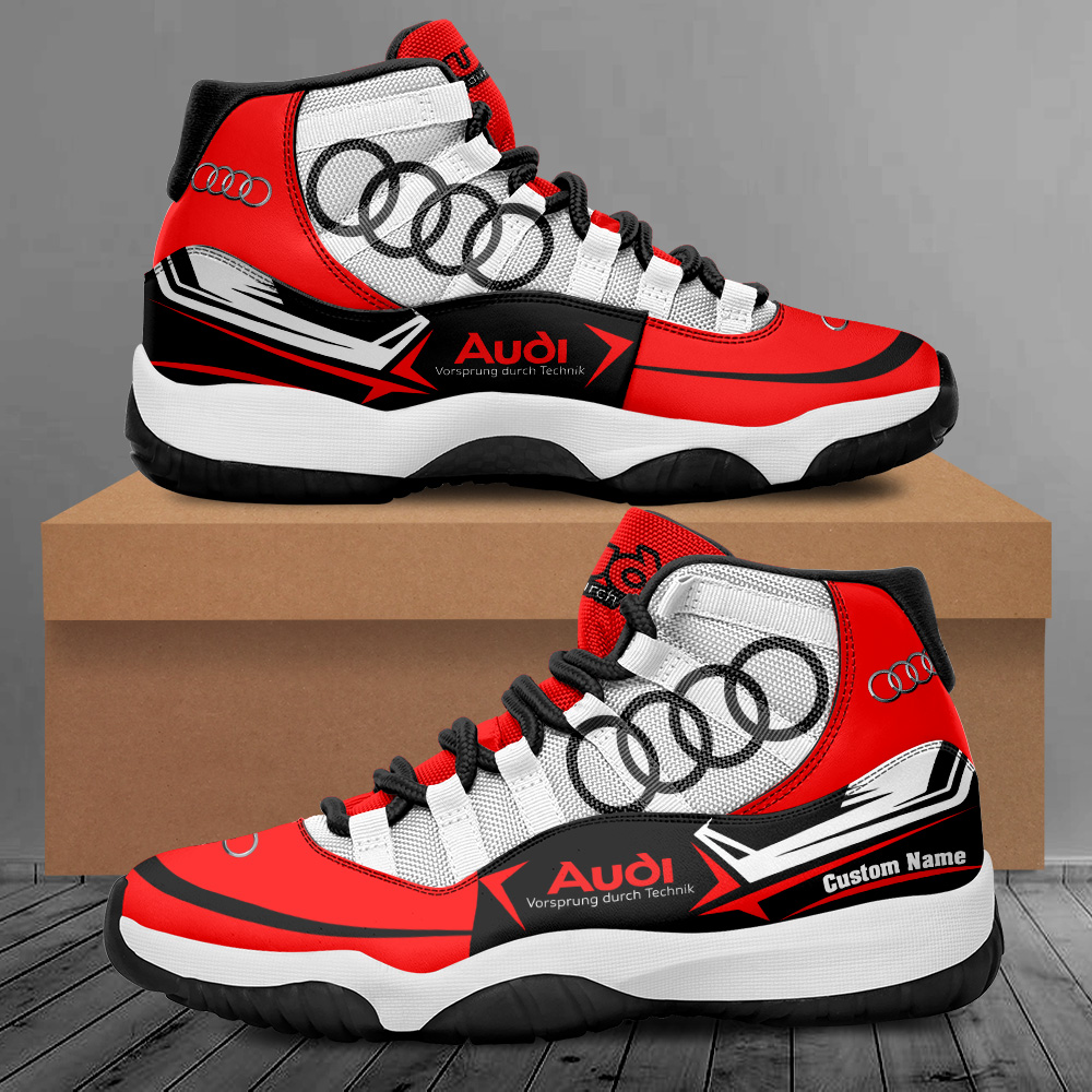 Custom Audi Vintage Sneakers With Any Logo Or Car Model Design