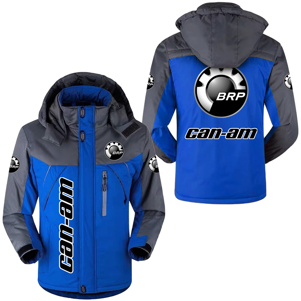 Custom Can Am Windbreaker Ski Jacket With Hood And Logo Options