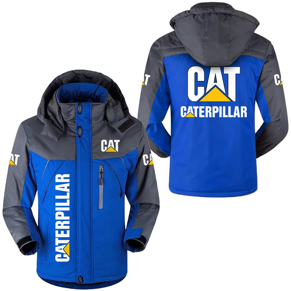 Custom Caterpillar Ski Jacket With Hood, Name & Logo Personalization