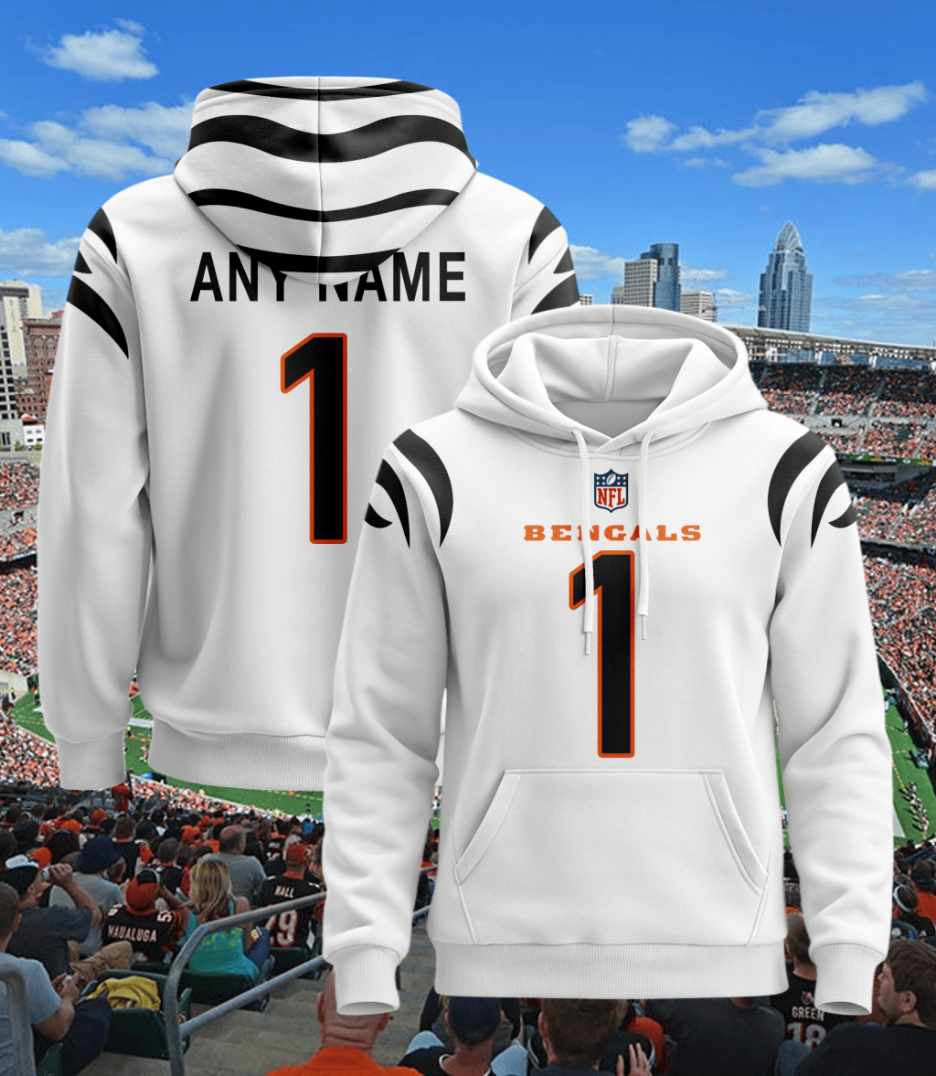 Custom Cincinnati Bengals Football Hoodie Jersey For Fans