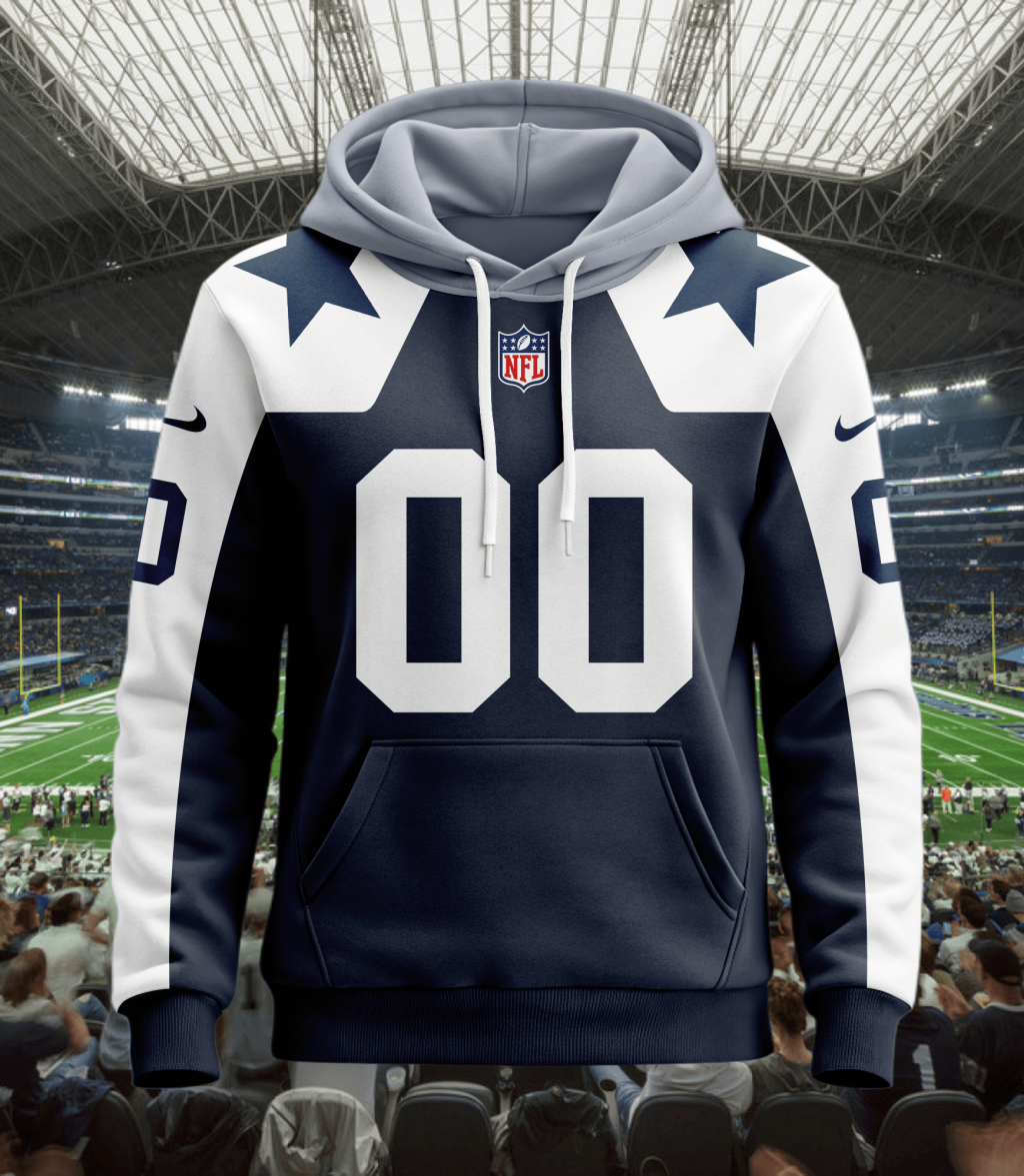 Custom Dallas Cowboys Football Hoodie Jersey For Fans